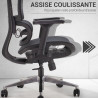Fauteuil de Bureau Ergonomique - Mesh Respirant & Réglages Multiples