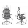Fauteuil de Bureau Ergonomique - Mesh Respirant & Réglages Multiples