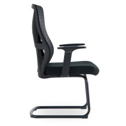 Fauteuil visiteur confort ergonomique - Dossier mesh, piètement métal