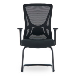 Fauteuil visiteur confort ergonomique - Dossier mesh, piètement métal