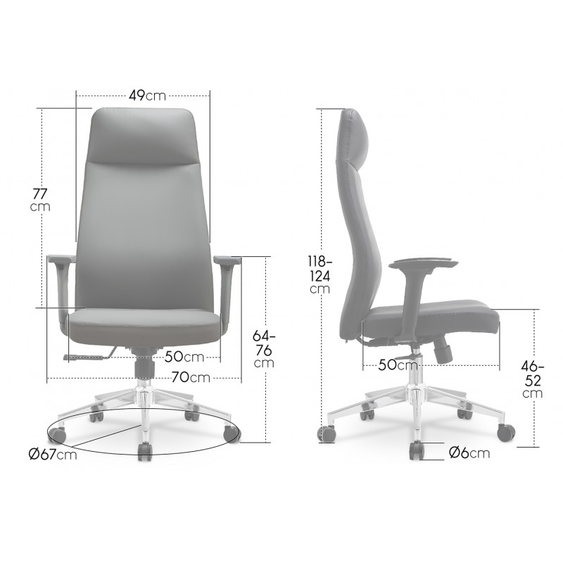 Chaise de bureau COLAMY. Chaise de bureau ergonomique avec dossier haut et soutien
