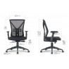 Chaise de bureau dossier ergonomique avec accoudoirs