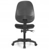 Chaise de Bureau Dossier et Assise Matelassés, Revêtement Tissu, Noir