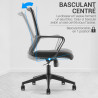 fauteuil de bureau avec dossier basculant sans tetiere avec accoudoir