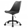 Chaise Bureau Scandinave à roulettes, hauteur réglable, Lot de 4 Noir