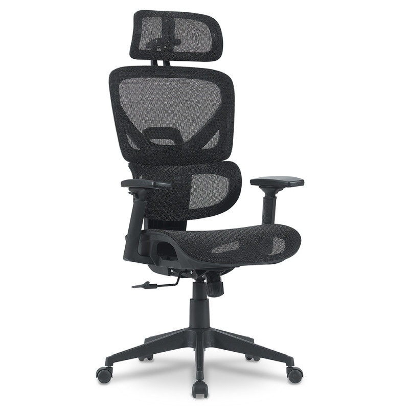 Fauteuil de bureau ergonomique réglable 3D avec assise en mesh