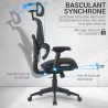 Fauteuil de bureau ergonomique réglable 3D avec assise en mesh