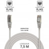 Câble réseau RJ45 Cat. 6 100% cuivre blindé FTP gris 7.50m