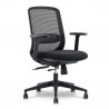 chaise de bureau confortable avec accoudoirs et soutien lombaire et sans appui-tête