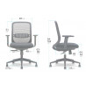 Fauteuil de Bureau Ergonomique avec translation assise Synchrone Noir
