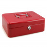 Caissette à monnaie 6 compartiments 250x180x90mm rouge