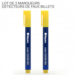 lot de 2 stylos pour détecter les faux billets