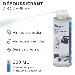 Nettoyant informatique, dépoussiérant PC, air sec sans résidus