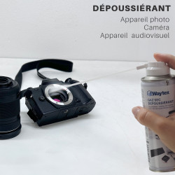 bombe d'air comprimé nettoyage appareil photo