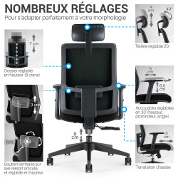 Fauteuil de bureau '' NENBUS'' Appui tete