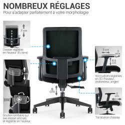 Fauteuil de Bureau ''KIROS'' Sans Appui tete