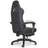 Fauteuil de bureau baquet suédine bicolore avec repose-pieds