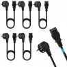 Lot de 5 Câbles d'alimentation 5m CEE 7/7 vers IEC C13, Noir