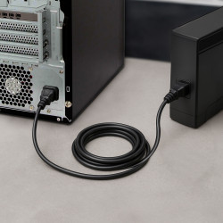 Lot de 5 Rallonges alimentation C14 - C13 mâle femelle Noir - 3m 