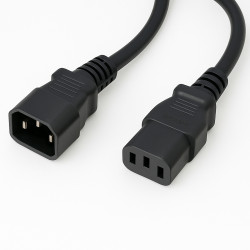 Lot de 5 Rallonges alimentation C14 - C13 mâle femelle Noir - 3m 
