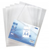 Lot de 100 pochettes coin A4 grainées 90 microns transparentes