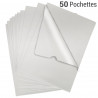 Lot de 100 pochettes coin A4 grainées 90 microns transparentes