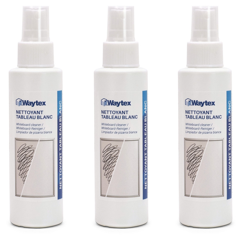 Pack de 3 Spray 125 ml nettoyant encre effacable pour tableau blanc