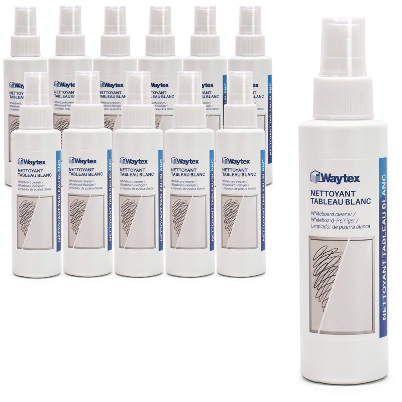 Pack de 12 Spray 125 ml nettoyant encre effacable pour tableau blanc