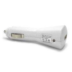 Chargeur allume cigare USB 1A blanc Suspendu