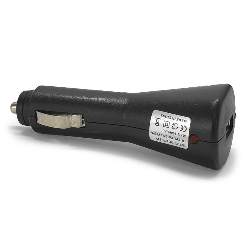 Chargeur USB pour prise allume cigare voiture, universel, noir