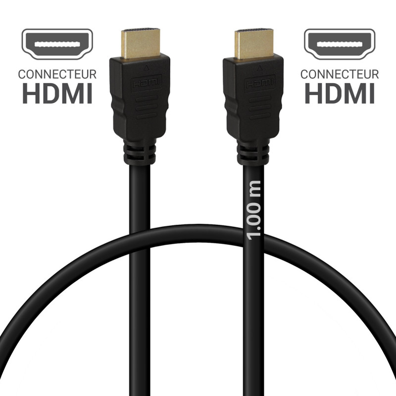 Cordon HDMI 4k 60hz ethernet longeur 1m