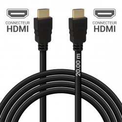 Cordon HDMI 4k 60hz ethernet longeur 20m