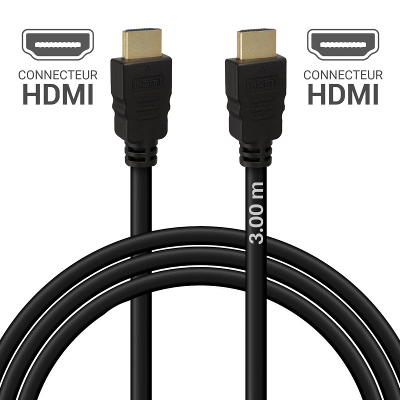 Cordon HDMI 4k 60hz ethernet longeur 3m
