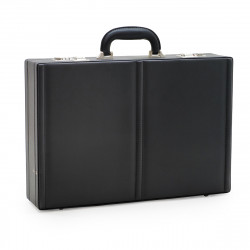 Attaché case en simili cuir noir poche tablette et 2...