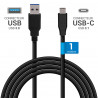 Câble USB-C 3.1 vers USB-A 3.0 Superspeed 5Gbps 1m noir