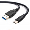 Câble USB-C 3.1 vers USB-A 3.0 Superspeed 5Gbps 1m noir