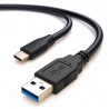 Câble USB-C 3.1 vers USB-A 3.0 Superspeed 5Gbps 2m noir