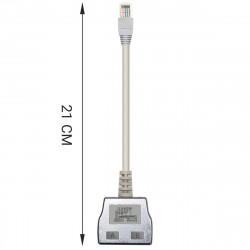Doubleur Réseau Ethernet RJ45 Cat 5E blindé 1 mâle à 2 femelles