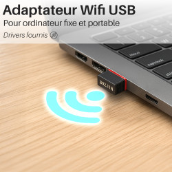 Nano Clé USB Wi-Fi 802.11n 150 Mbps WAYTEX Blister