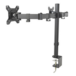 Support écran double bras articulé 13-27 pouces VESA fixation bureau
