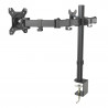 Support écran double bras articulé 13-27 pouces VESA fixation bureau