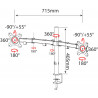 Support écran double bras articulé 13-27 pouces VESA fixation bureau
