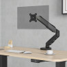 Bras articulé 1 écran fixation pince bureau verin pneumatique