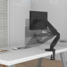 Bras articulé 1 écran fixation pince bureau verin pneumatique