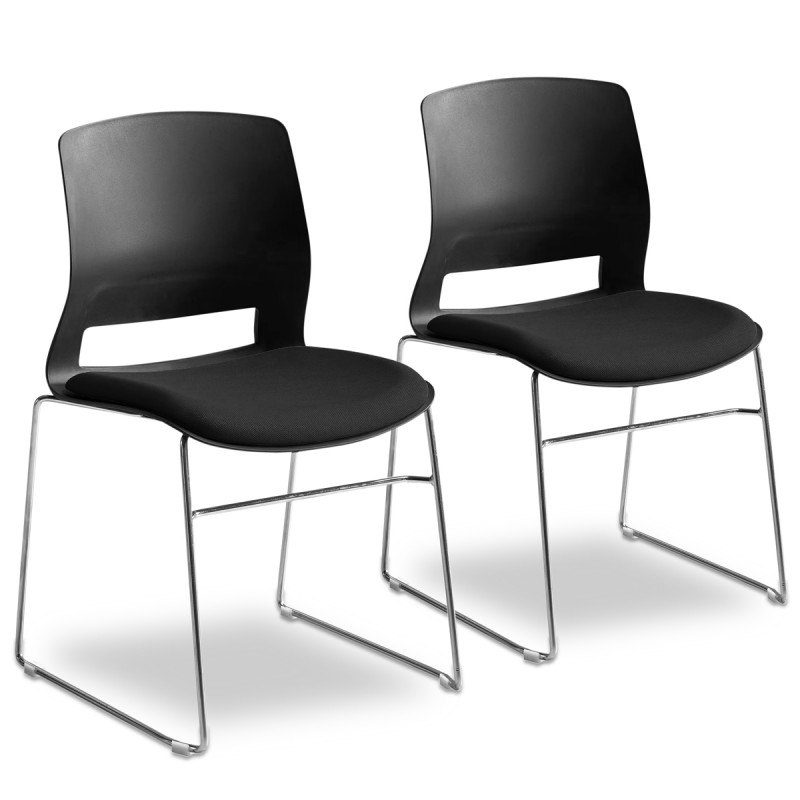 Lot de 2 chaises de bureau visiteurs, réunion, salle d'attente