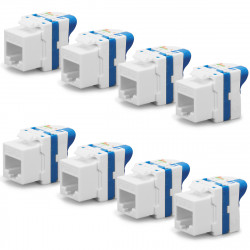 Lot de 8 Embases Keystone RJ45 courte Cat6a UTP sans outil