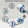 Lot de 8 Embases Keystone RJ45 courte Cat6a UTP sans outil