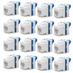 Lot de 16 Embases Keystone RJ45 Cat6a UTP sans outil - format court
