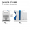 Lot de 16 Embases Keystone RJ45 courte Cat6a UTP sans outil