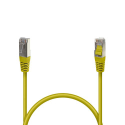 Câble réseau RJ45 Cat. 6 100% cuivre blindé FTP jaune 0.30m